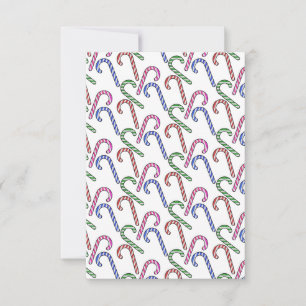 Carte De Remerciements Motif Sucre de canne parties scintillant