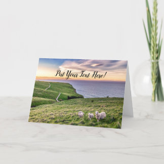 Carte De Remerciements Mouton en Nouvelle-Zélande | Paysage de Christchur