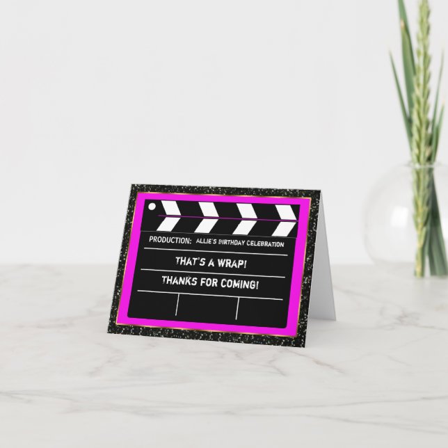 Carte de remerciements Movie Star (Devant)