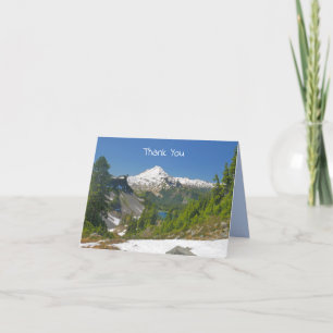 Carte De Remerciements Mt Baker Paysage alpin et ciel bleu photo