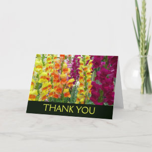Carte De Remerciements Mufliers Fleuris Colorés