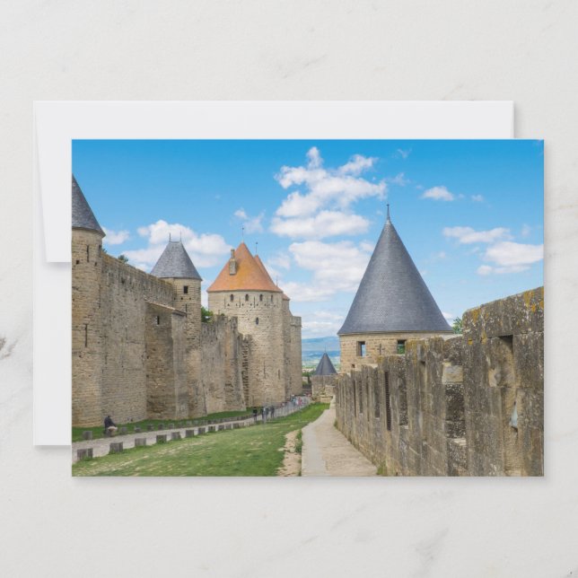 Carte De Remerciements Murs médiévaux de Carcassonne (Devant)