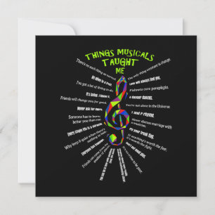 Carte De Remerciements Music Atre Things Musical A Enseigné L'Acteur 3