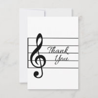 Carte de remerciements musical 3