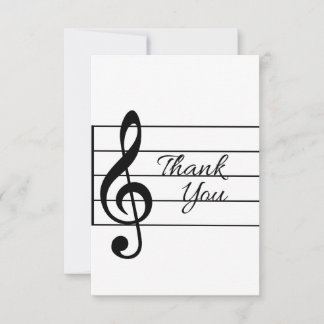 Carte de remerciements musical 3