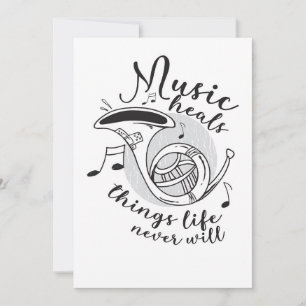 Carte De Remerciements Musique Art La musique soigne les choses La vie