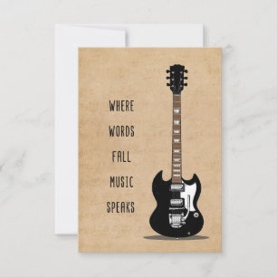 Carte De Remerciements Musique Art Où Les Mots Chute Musique Parle