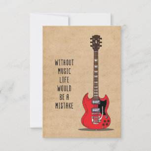 Carte De Remerciements Musique Art Sans Musique La Vie Serait Une Erreur