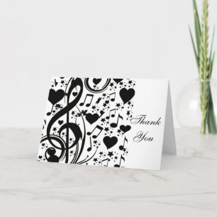 Carte De Remerciements Musique du coeur_
