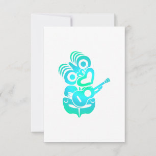 Carte De Remerciements Musique maorie d'ukulélé de Hei Tiki - idée de