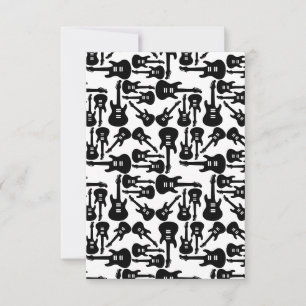 Carte De Remerciements Musique Motif de guitare électrique sur mesure