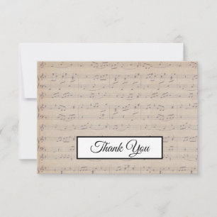 Carte De Remerciements Musique Note Motif Musique Thème Musicien