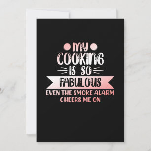Carte De Remerciements My Cooking Is Fabulous Cook Chef Kitchen Food
