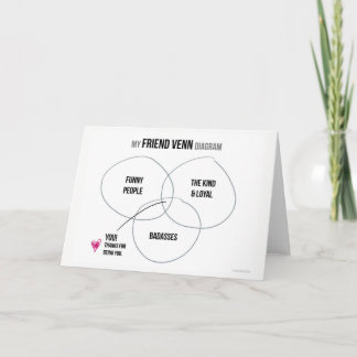 Carte De Remerciements My Friend Venn Diagram Thank You Card