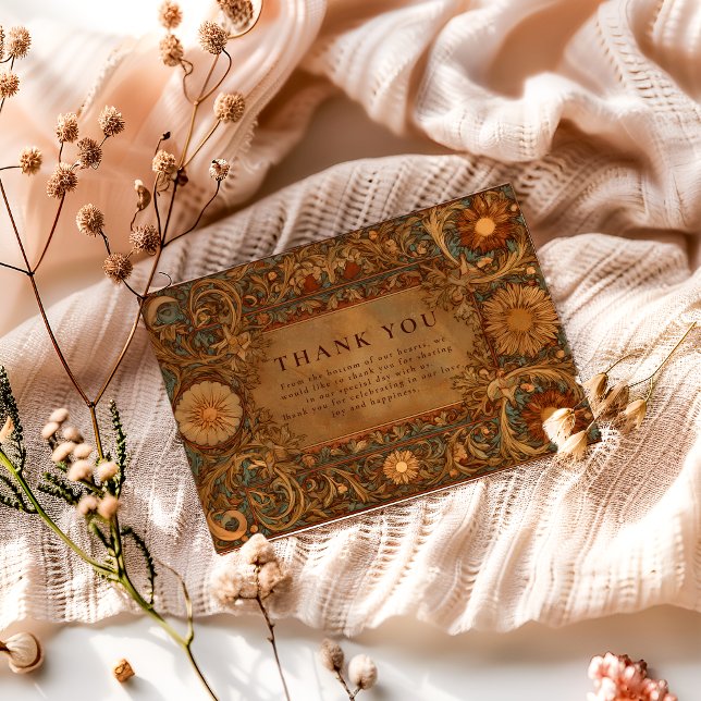 Carte De Remerciements Mystical Celestial Baroque Wedding (Créateur téléchargé)