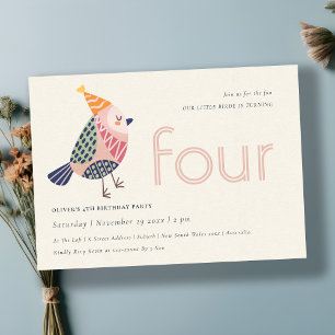 Carte De Remerciements Naissance rose mignonne n'importe quel âge 4e anni