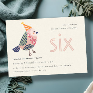 Carte De Remerciements Naissance rose mignonne n'importe quel âge 6e anni