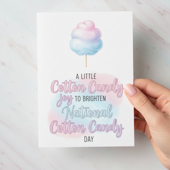 Carte De Remerciements National Cotton Candy Day (Créateur téléchargé)