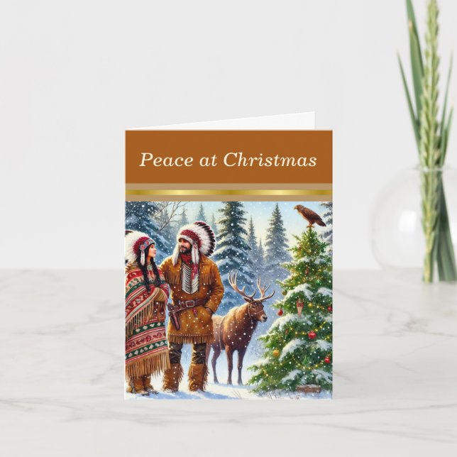 Carte De Remerciements Native American Christmas Card (Devant)