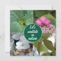 Nature méditer feuilles fleurs rose blanc vert