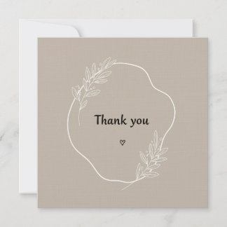 Carte de remerciements - naturel