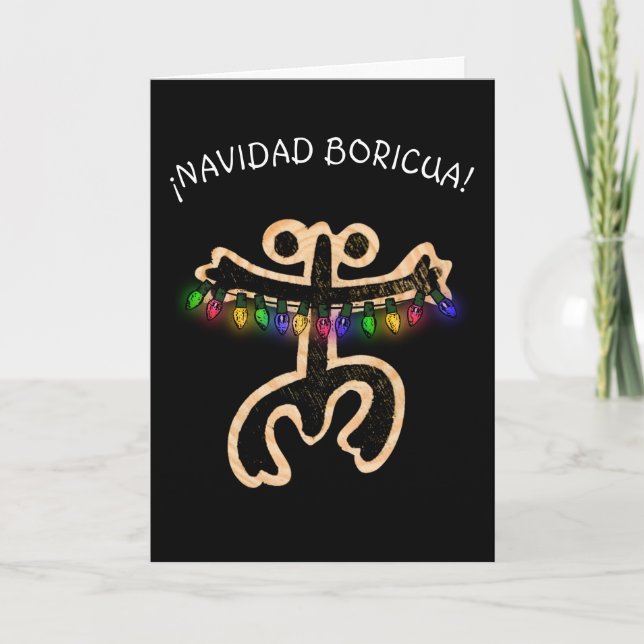Carte De Remerciements Navidad Boricua Xmas Coqui Taino (Devant)