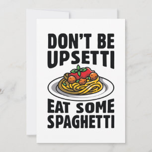 Carte De Remerciements Ne soyez pas désagréable de manger des spaghettis