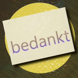 Carte De Remerciements Néerlandais