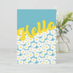 Carte De Remerciements Négative Space Daisies Bonjour Penser de vous