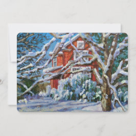 Carte De Remerciements Neige de Noël