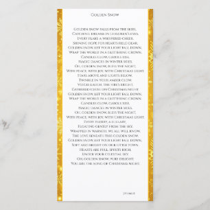 Carte De Remerciements Neige dorée