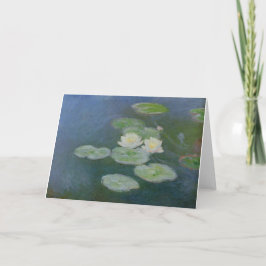Carte De Remerciements nénuphars monets-effet-soirée-1899 fleurs