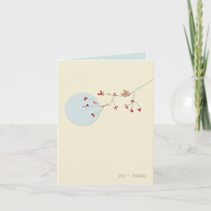 Carte De Remerciements Nesting Bird & Family Baby Thank You Note