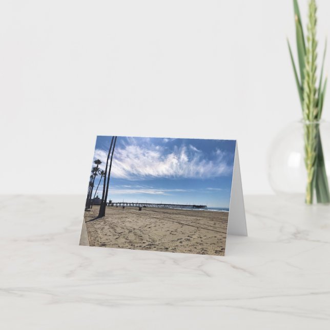 Carte De Remerciements Newport Pier, Newport Beach, Californie (Devant)