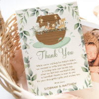 Noah's Ark Greenery Baby shower Genre Neutre
