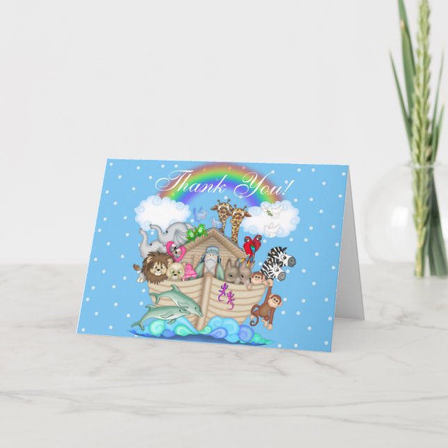 Carte De Remerciements Noah's Ark Thank You Notes (Devant)