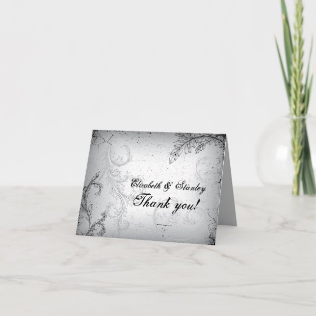 Carte De Remerciements Noces d'argent 25e anniversaire de mariage Remerci (Devant)