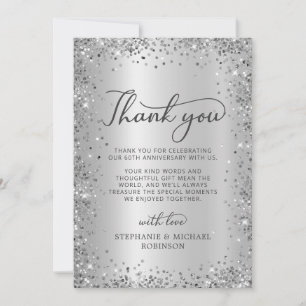 Carte De Remerciements Noces de diamant 60 ans de mariage