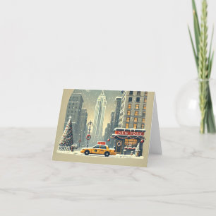 Carte De Remerciements Noël à New York   Statue de la Liberté