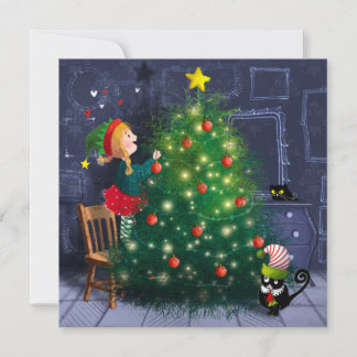 Carte De Remerciements Noël Chaos Chat