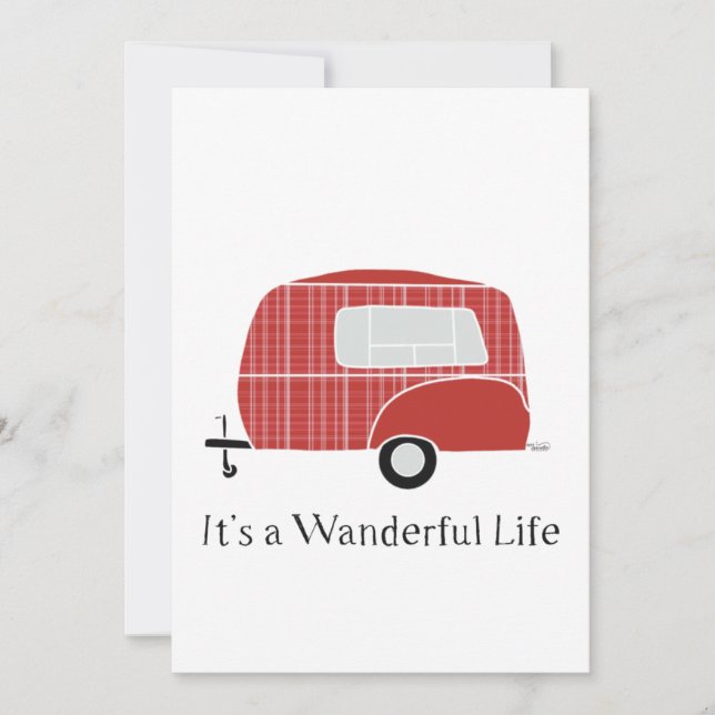 Carte De Remerciements Noël du camping (Devant)