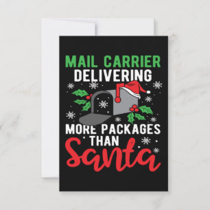 Carte De Remerciements Noël Funky Holiday Mailman Postman Dire