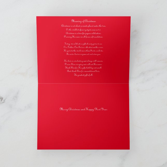 Carte De Remerciements Noël Joy Poetry (Intérieur)