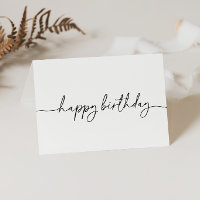 Noir Blanc Classique Plié Joyeux Anniversaire