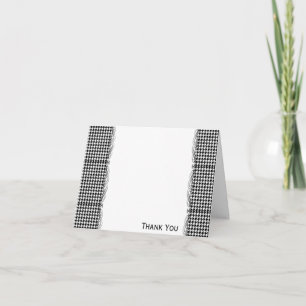Carte De Remerciements Noir et Blanc Pied-de-poule Gérer cette catégorie