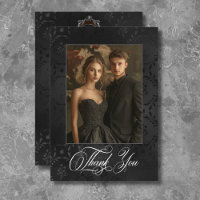 Noir gothique floral satin damassé marron