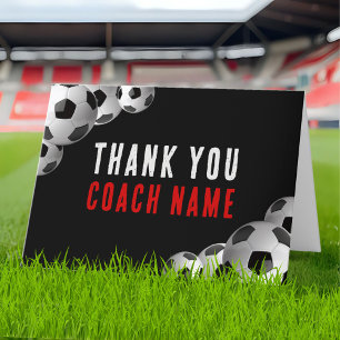 Carte De Remerciements Nom de l'entraîneur de football