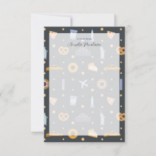 Carte De Remerciements Nom personnalisé du Motif à thème moderne Gary NYC