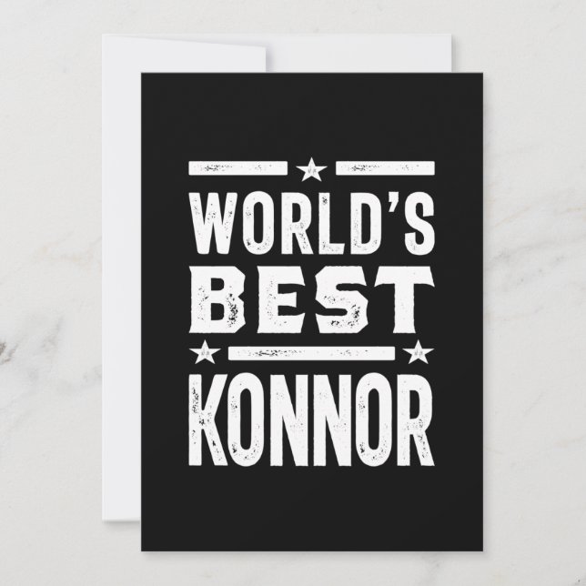 Carte De Remerciements Nom personnalisé Konnor Anniversaire (Devant)
