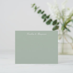 Carte De Remerciements Noms de mariage élégants Script Classique Plat